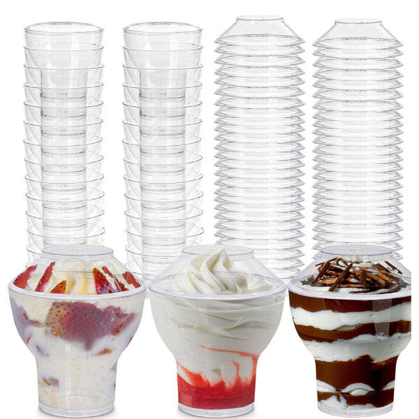 Sundae Cup - Lids and Spoons Included - 3 oz (50 Count)