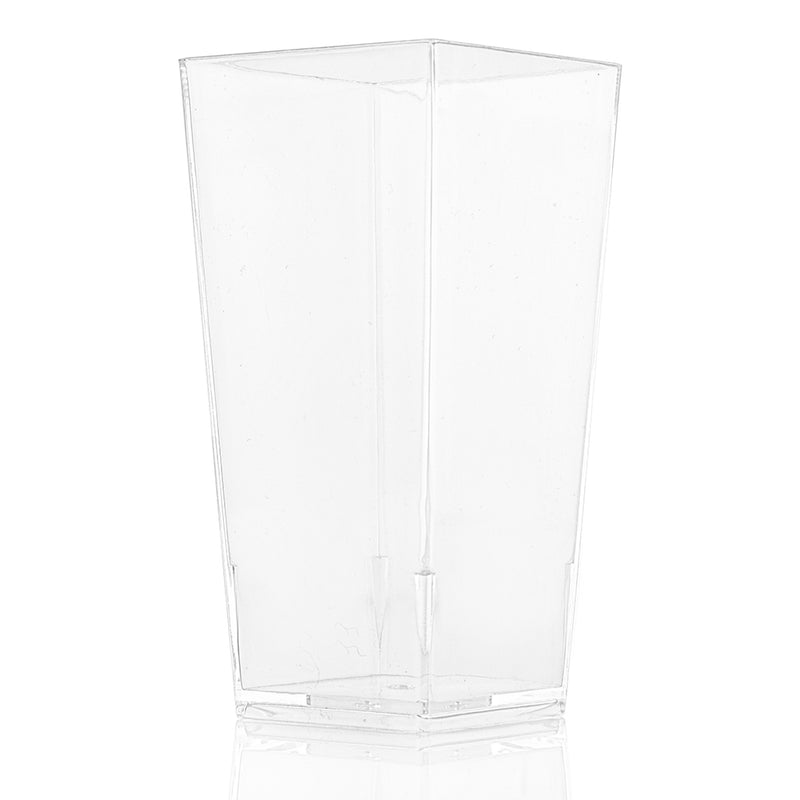 GET SW-1434-CL BPA-Free Plastic Triangle Shaped Dessert Shooter Cup, 3  Ounce, Clear (Set of 12)